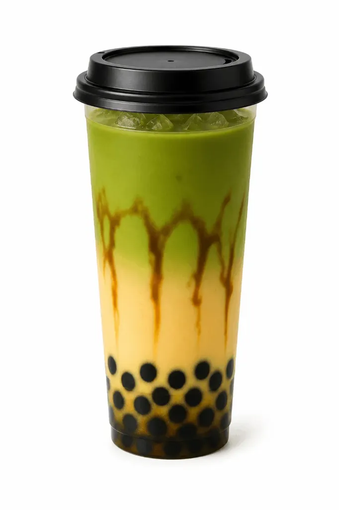 BROWN SUGAR MATCHA BUBBLE TEA (16 OZ)